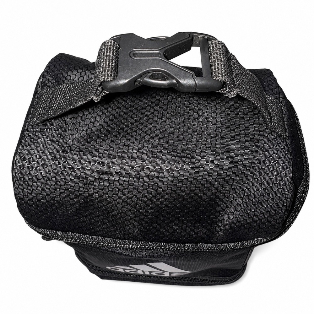 Adidas | Insulated Lunch Bag | Black | Dual Compartment | Clip Handle - Picture 3 of 9